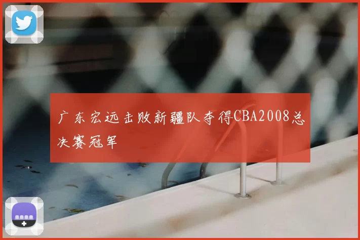 广东宏远击败新疆队夺得CBA2008总决赛冠军